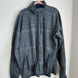 Patagonia Men’s Blue-Gray Better Sweater Zip-Up Fleece Jacket